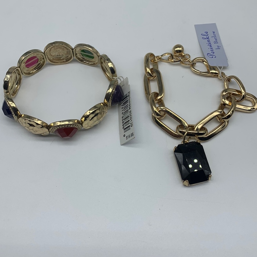 Pair of periwinkle by Barlow bracelets